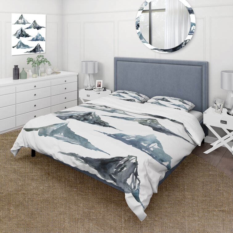 Bless International White Grey Microfiber Duvet Cover Set Wayfair Canada   Grey Microfiber Duvet Cover Set 